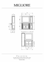 Мебель для ванной Migliore Ravenna 31706 161 см Oliva Dorato dx