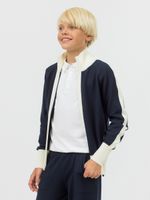 Кардиган на молнии для мальчика в школу AT1069M синий