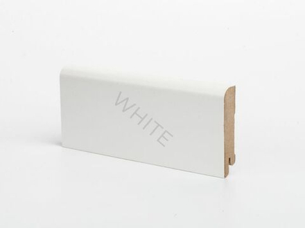 Плинтус напольный белый МДФ W02-60 мм Deartio 60x16x2050 мм