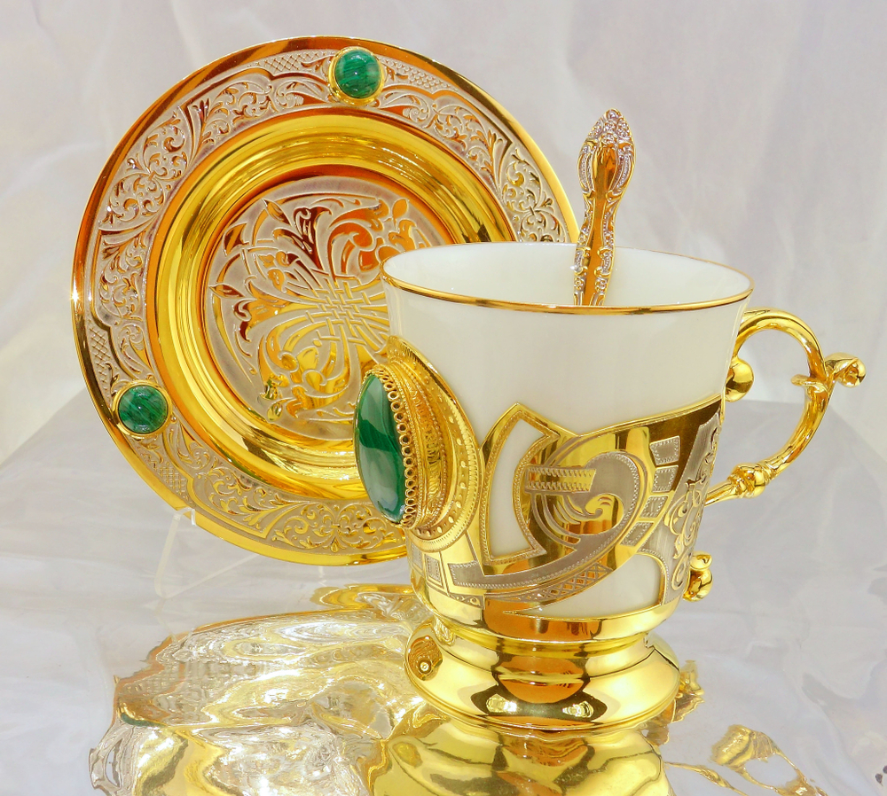 Кофейный набор "Малахит"