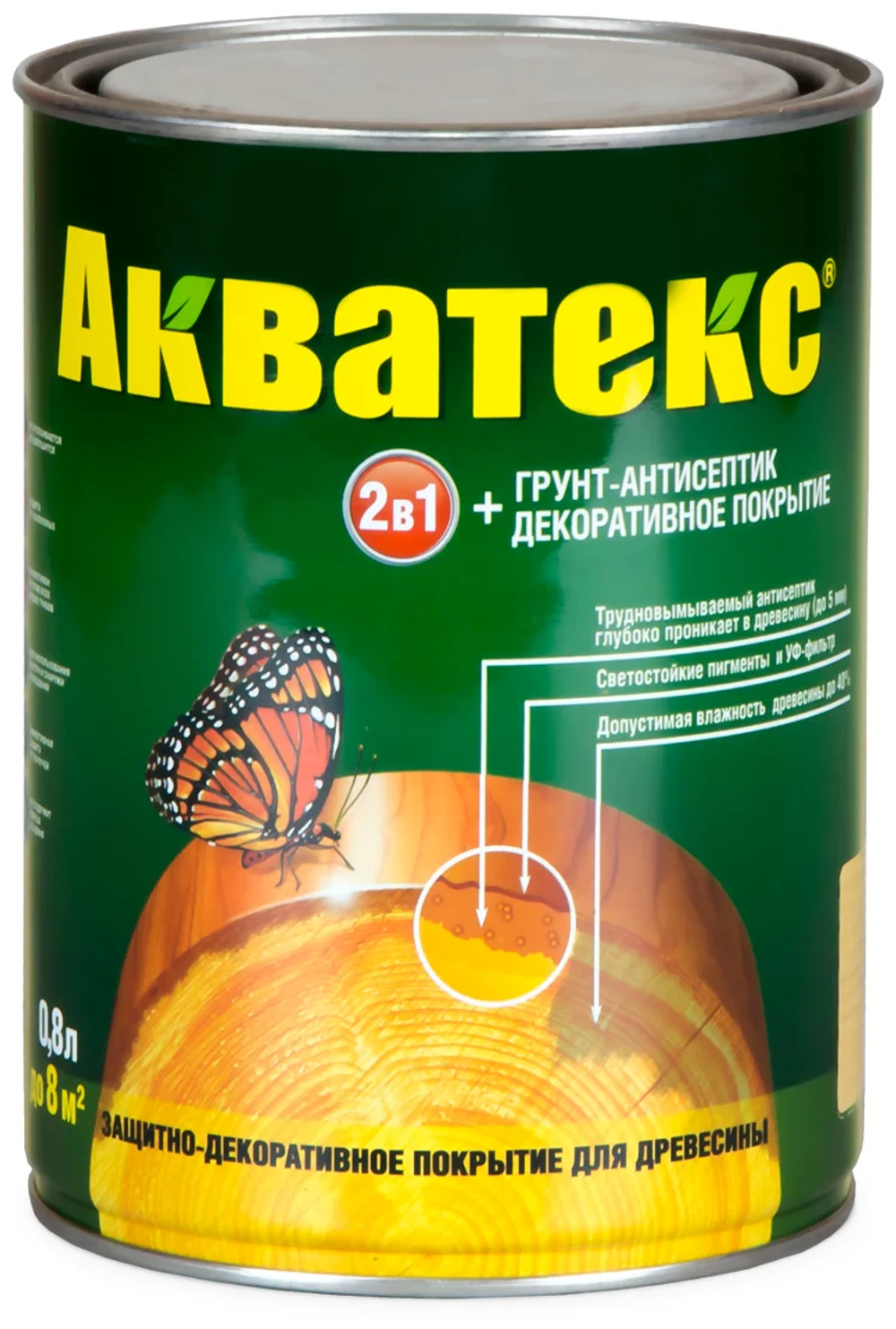 Декоративное покрытие "Акватекс" 2в1 тик (0,8л)