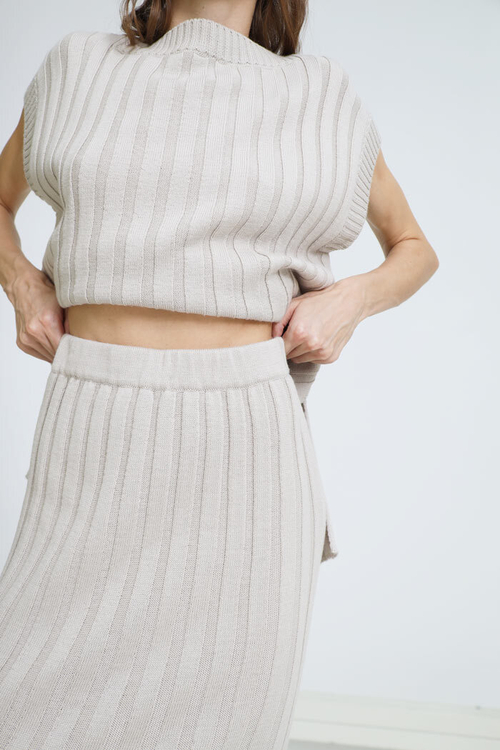 Манишка вязаная, черный