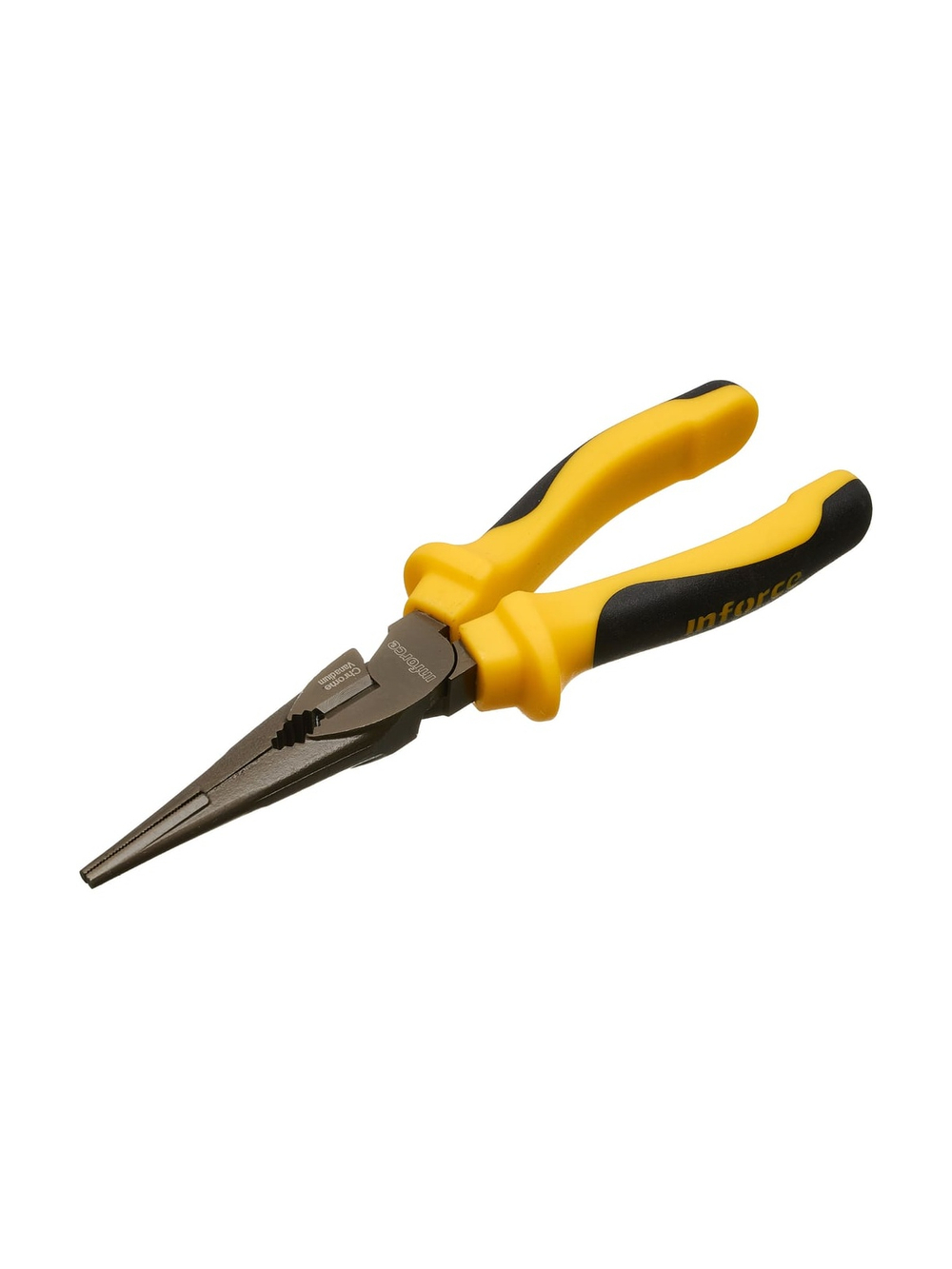 Никелированные длинногубцы Inforce 200мм 06-18-47