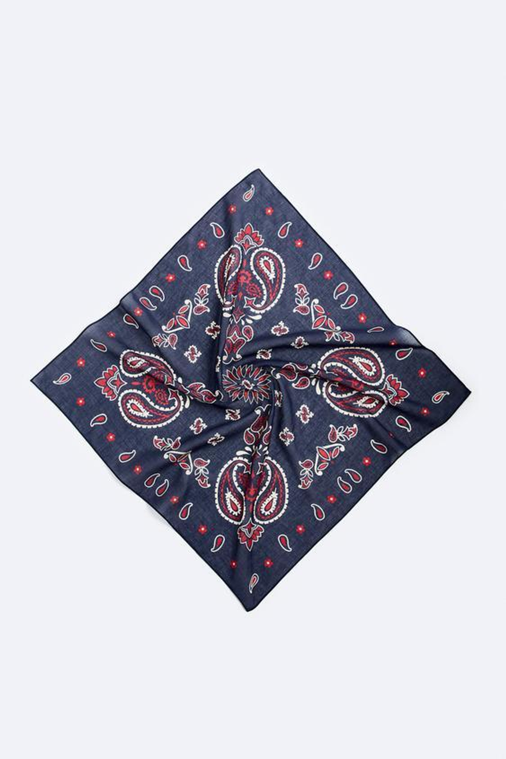 ZARA БАНДАНА С ПРИНТОМ ПЕЙСЛИ, МОРСКОЙ СИНИЙ