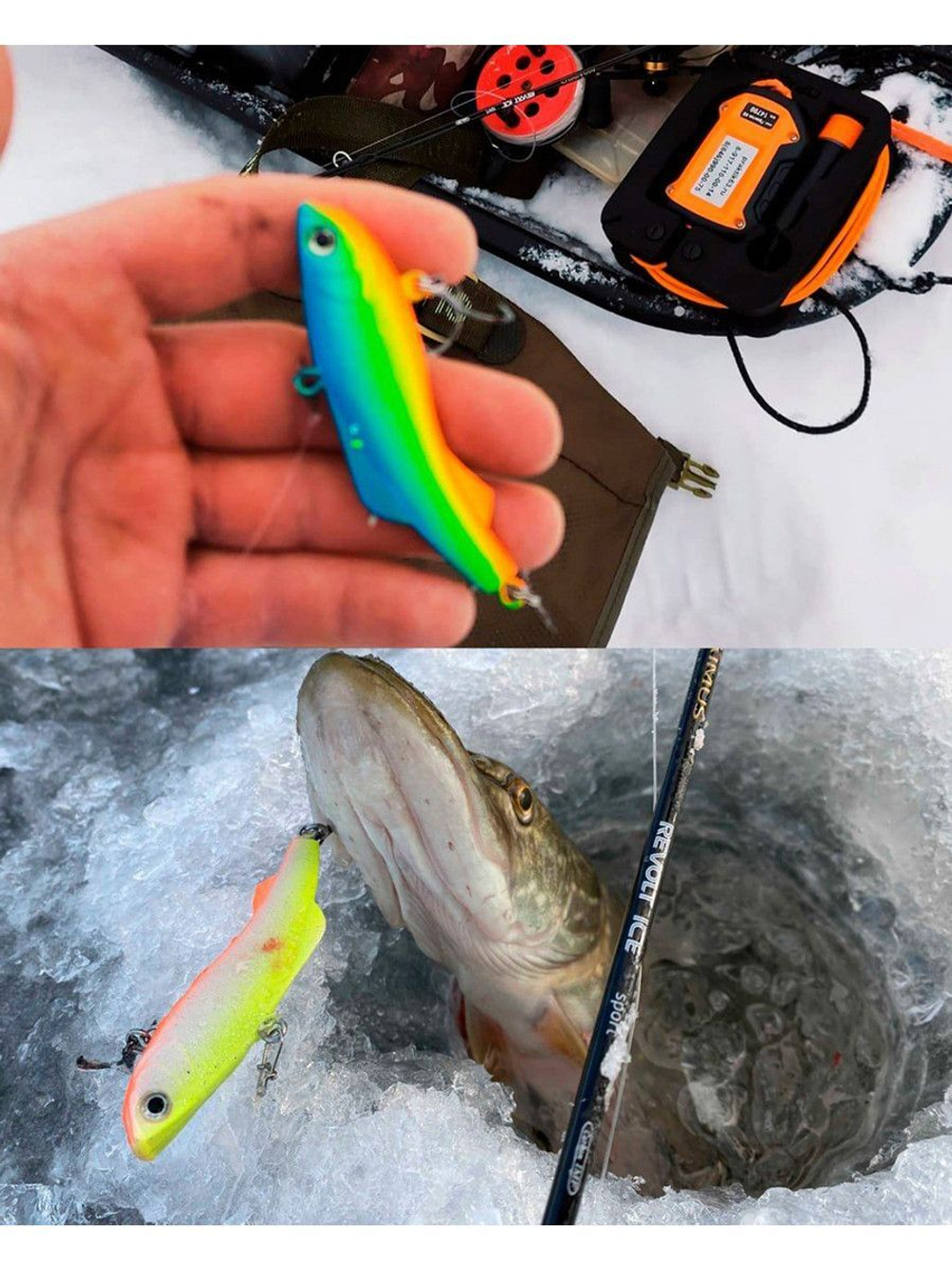 Виб (тонущий воблер) для зимней рыбалки Phantom 70мм 26г