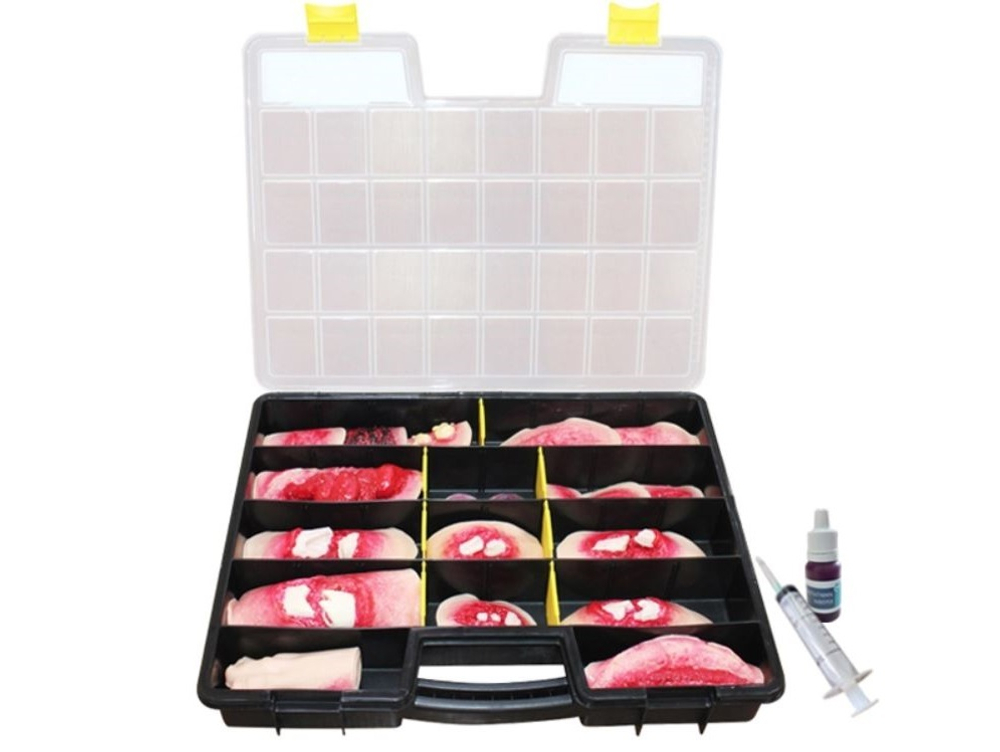 Набор "Имитаторы ранений и поражений с кровотечением" (19 ран)