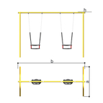 Детские качели двойные Romana 108.58.00-01