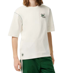 Мужская теннисная футболка Lacoste Sport Roland Garros Club Edition Logo T-Shirt - white