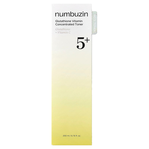 Numbuzin, No.5, концентрированный тонер с глутатионом и витамином, 200 мл (6,76 жидк. унции)