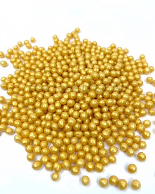 Драже шоколадное ШАРИКИ КРИСПИ ЗОЛОТО d3-6мм, Турция, 50 гр