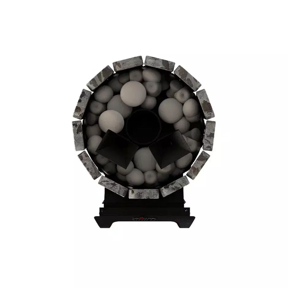 Дровяная банная печь Grill'D Cometa Vega 180 Short Window Max Stone (Серпентинит)