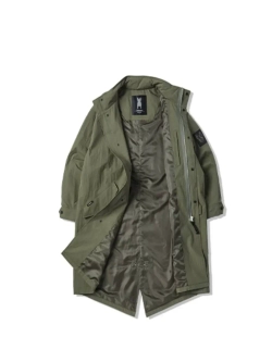 Удлиненная куртка с воротником-стойкой