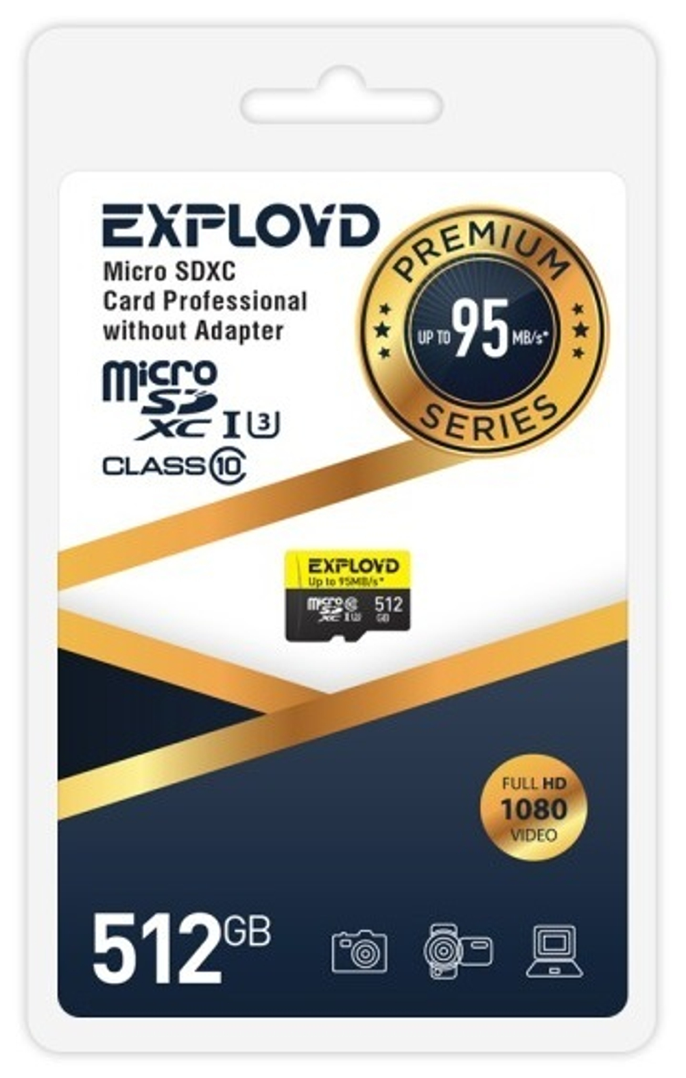 Карта памяти MicroSDXC 512GB Exployd EX512GCSDXC10UHS-1-ElU3 w