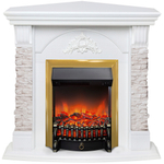 Каминокомплект Real Flame Athena Corner GR с очагом Fobos Lux Brass (угловой)