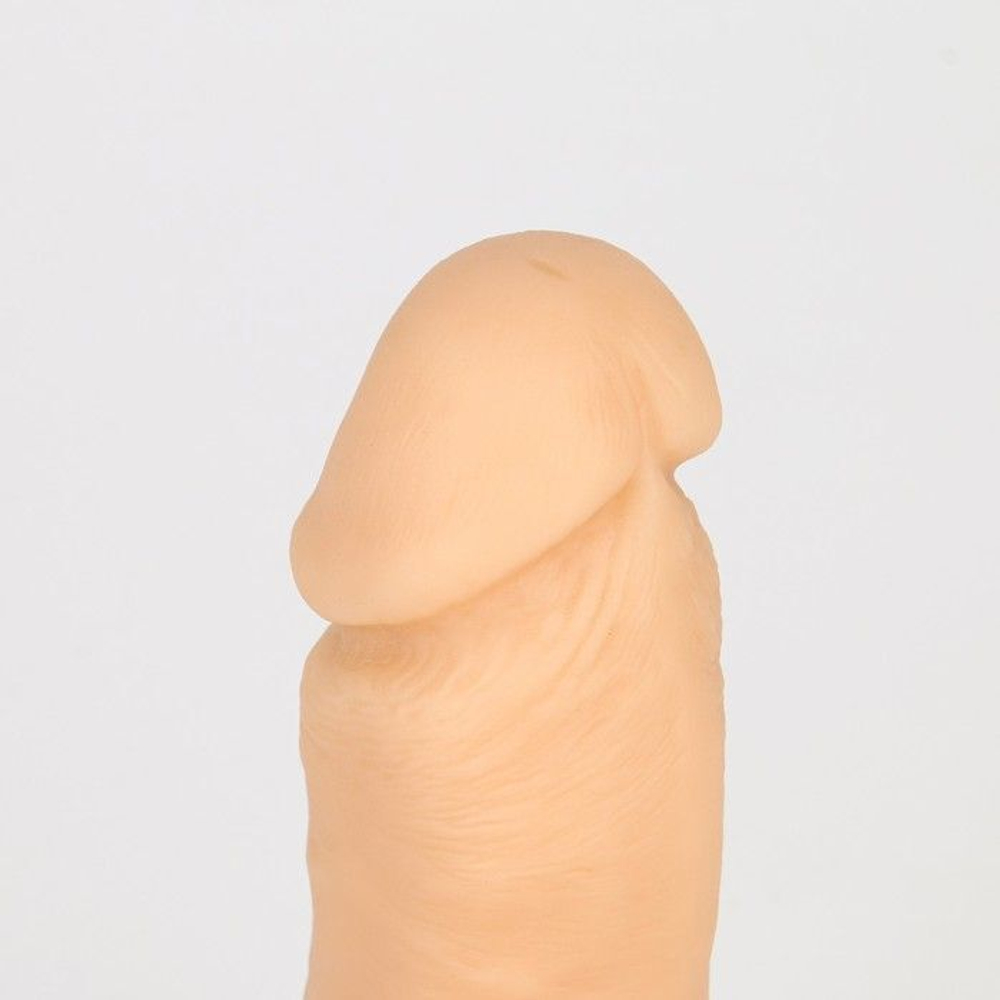 Телесный фаллоимитатор Оки-Чпоки на присоске - 18 см. (Цвет: телесный)