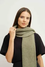 Шарф Weme вязаный оливковый