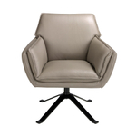 Поворотное кресло Angel Cerda 5125/KFA017-T541029 из серой кожи