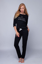 Женская пижама Lin с брючками (Размер: XL) (Цвет: черный)