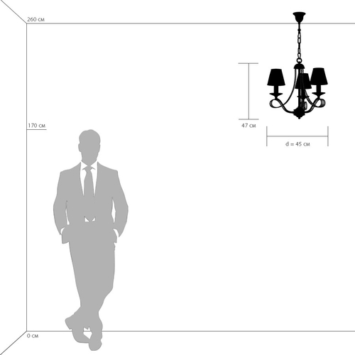 705032 Люстра подвесная RICCIO 3х40W E14 ЗОЛОТО