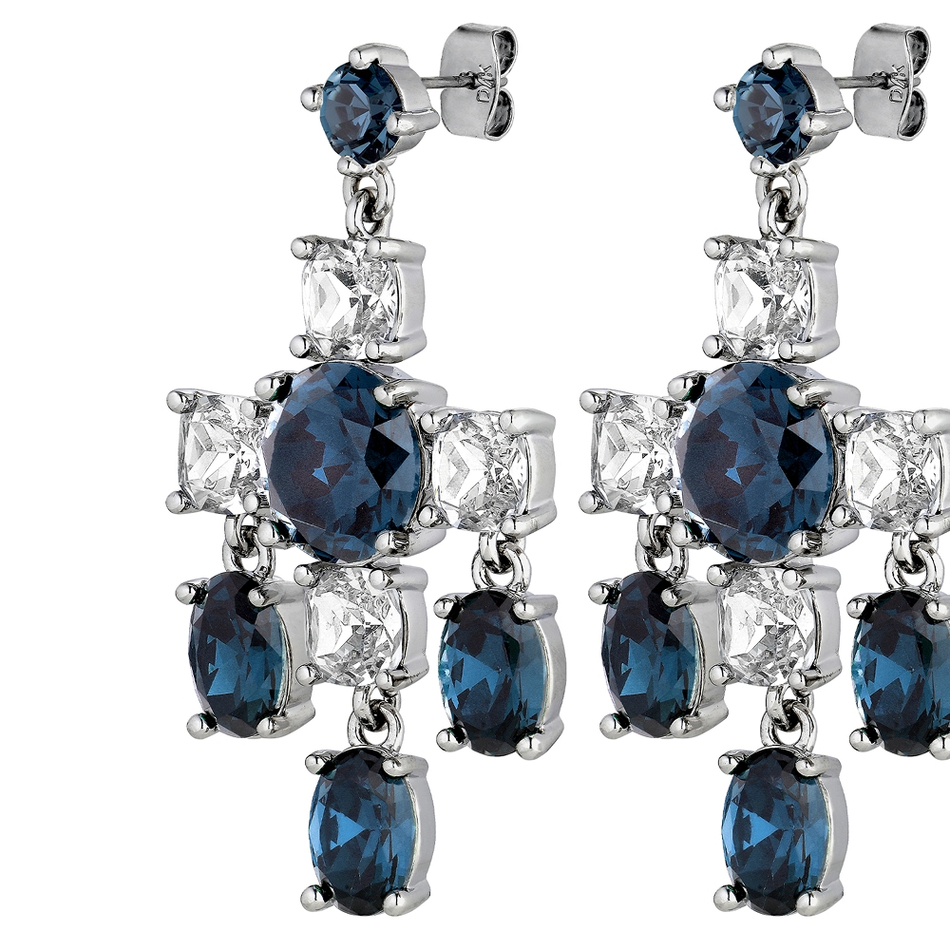 Серьги Dyrberg Kern LEONORA SS ROYAL BLUE / CRYSTAL 430124
