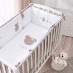 Комплект белья для классической кроватки Teddy Love 6 предметов цвет песочный