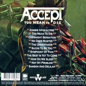 Accept / Too Mean To Die (RU)(CD)