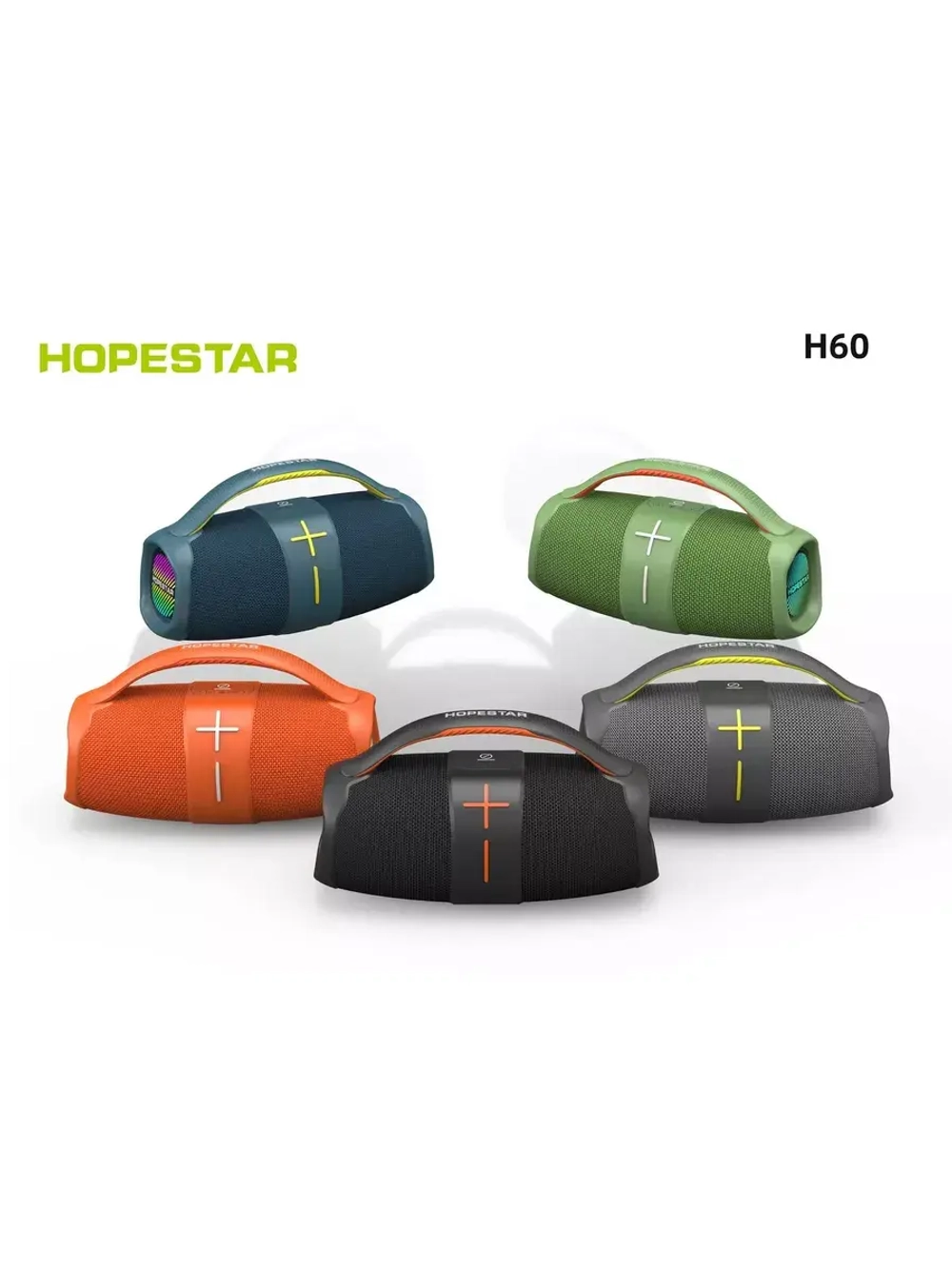 Портативная колонка H60 - 20 Вт зелёная
