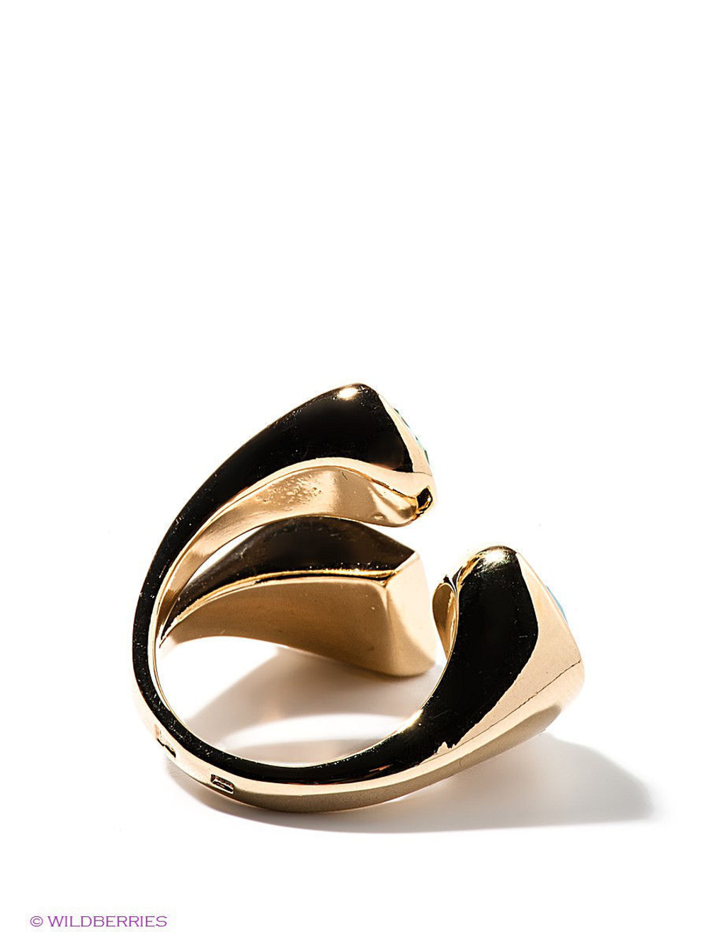 "Блеск"  кольцо в золотом покрытии из коллекции "Подиум" от Jenavi
