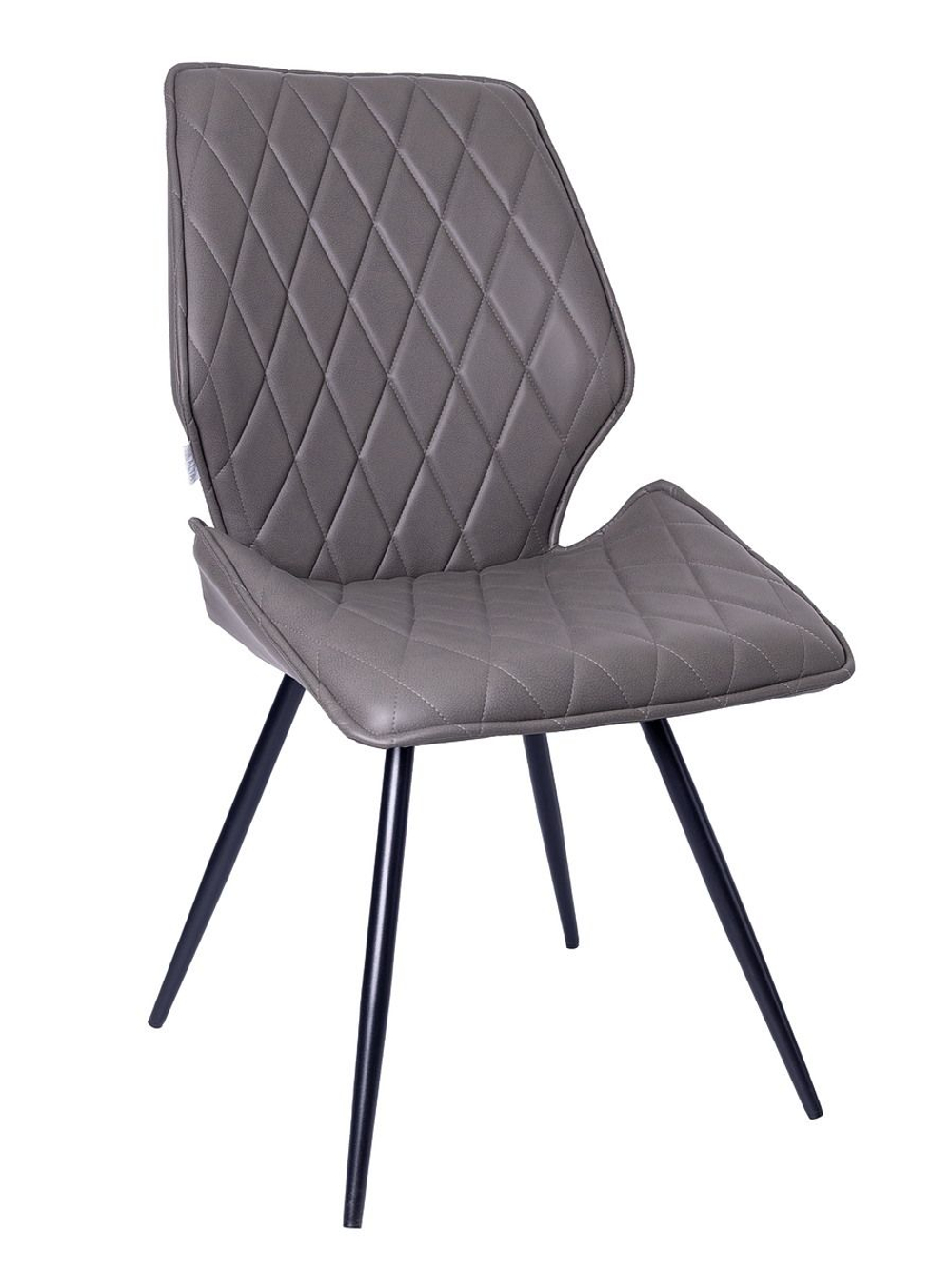 Стул LA ALTA OSTIN 360 экокожа серый, каркас круглый черный