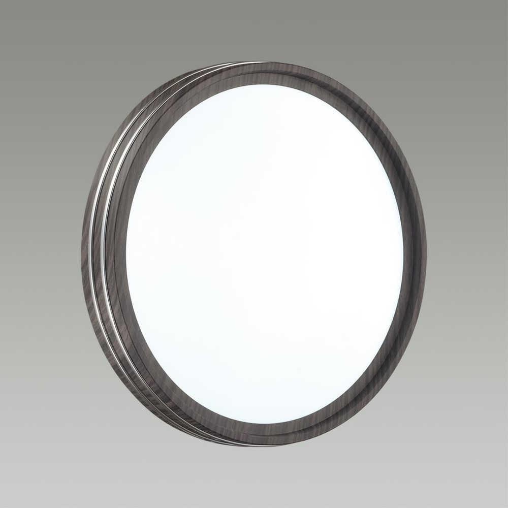 7604/CL PALE SN 124 Светильник пластик/белый/венге/хром LED 30Вт 4000К D280 IP43 TROSTO