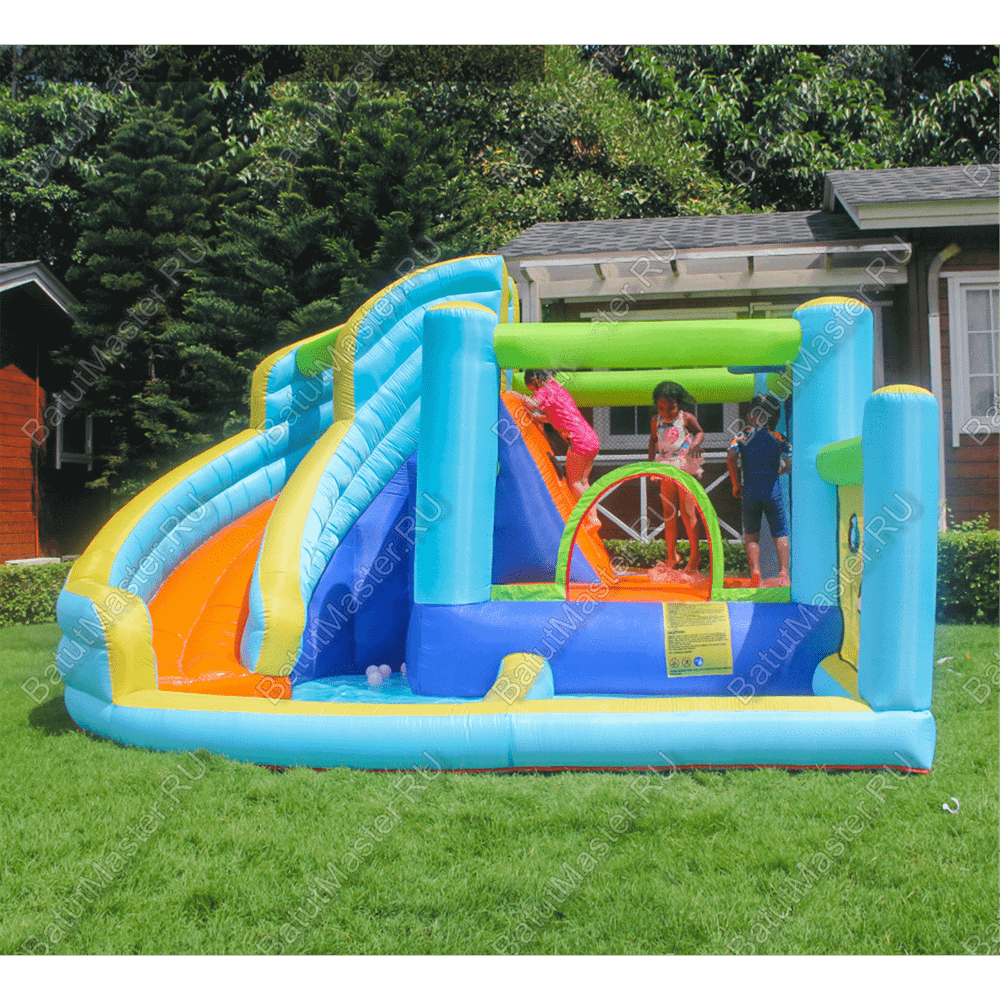 Батут домашний "Водная горка 2" 4,5*4*2,6 м