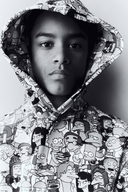 H&M Толстовка с капюшоном и принтом, желтый