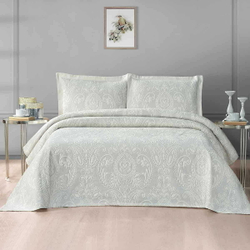 Покрывало 230х250 и 2 декоративные наволочки Arya home Suwi серый