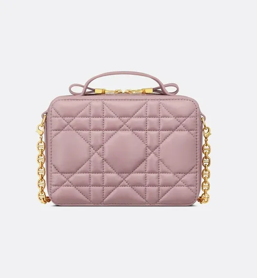 Сумка Dior Box Dior Caro на цепочке светло-розовый