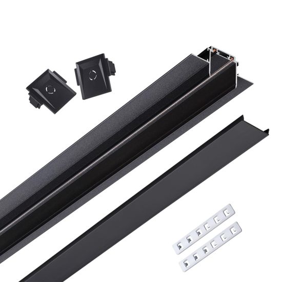 135199 SHINO NT23 178 черный Низковольтный шинопровод для встраиваемого монтажа в ГКЛ 2м IP20 48V SMAL