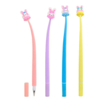 Ручка шариковая, Basir, синие чернила, серия "Зайчик", гибкий корпус с фигуркой, 48 шт