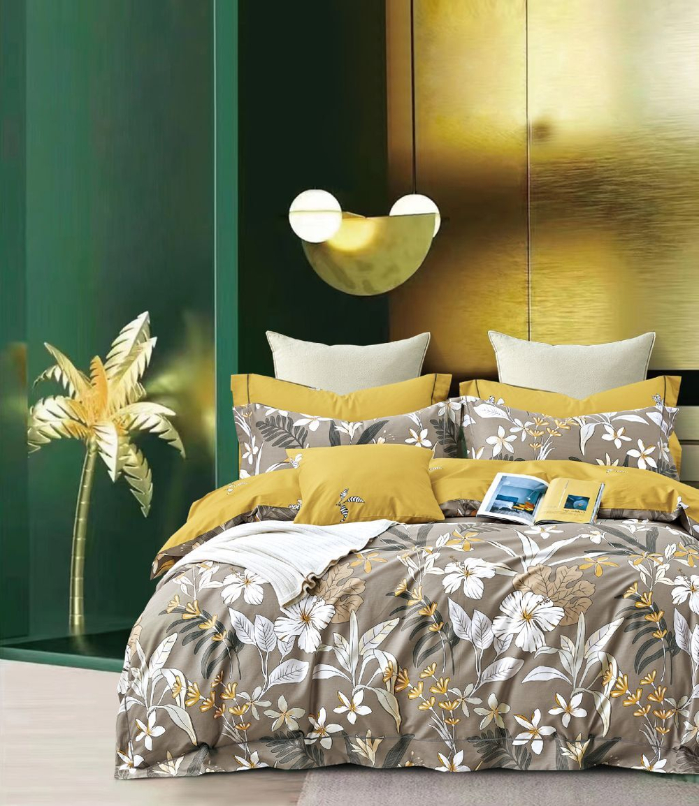 Постельное белье 2 спальное евро Asabella 1860-6