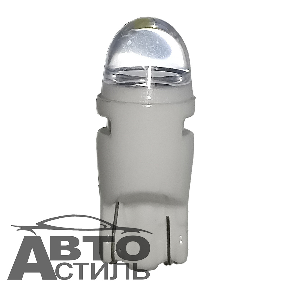 Светодиод 12V T10  2SMD 2835 WHITE CL/PUL 3D Ceramic 2пр 2w(без цок) Прозр 2пр на цок 11249/TC-C TM