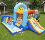 Батут для детей для дома "Веселая игра" 4*4*2,5 м