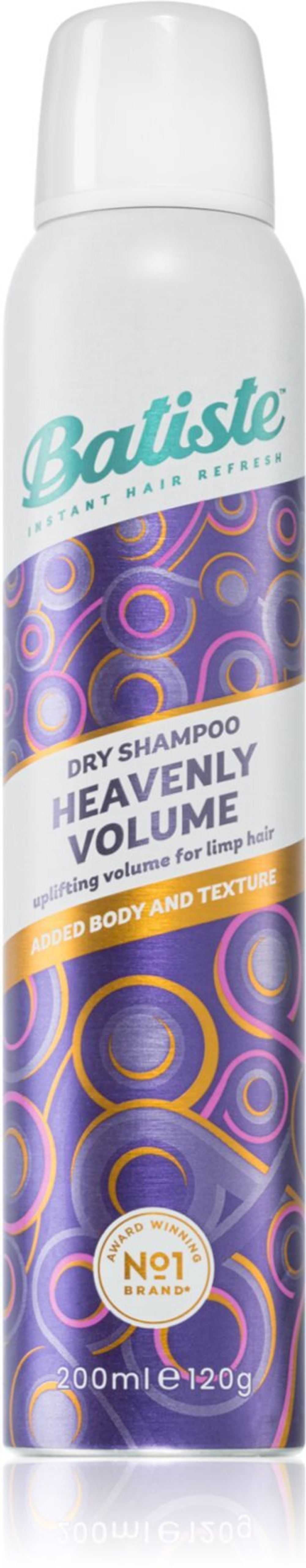 Batiste Heavenly Volume - сухой шампунь, придающий объем и блеск /   200  ml  / GTIN 5010724528938