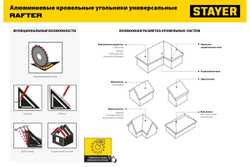 Универсальный кровельный угольник STAYER Rafter 5-в-1 305 мм 34306-30