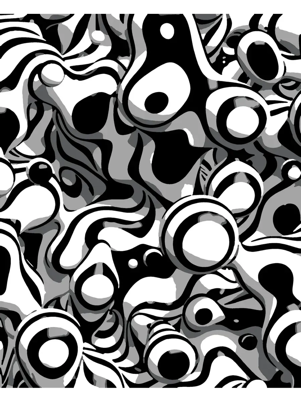 Картина по номерам черно белая