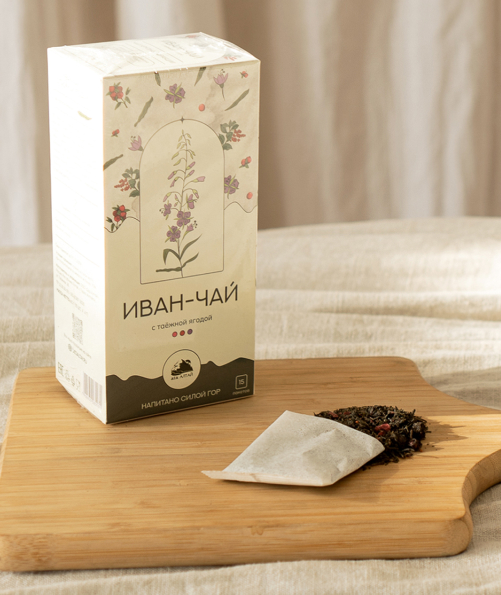 Иван-чай с таежной ягодой (фильтр пакет для заваривания чая, 15 шт)