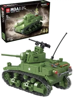 Конструктор Американский легкий танк Стюарт 601 деталь