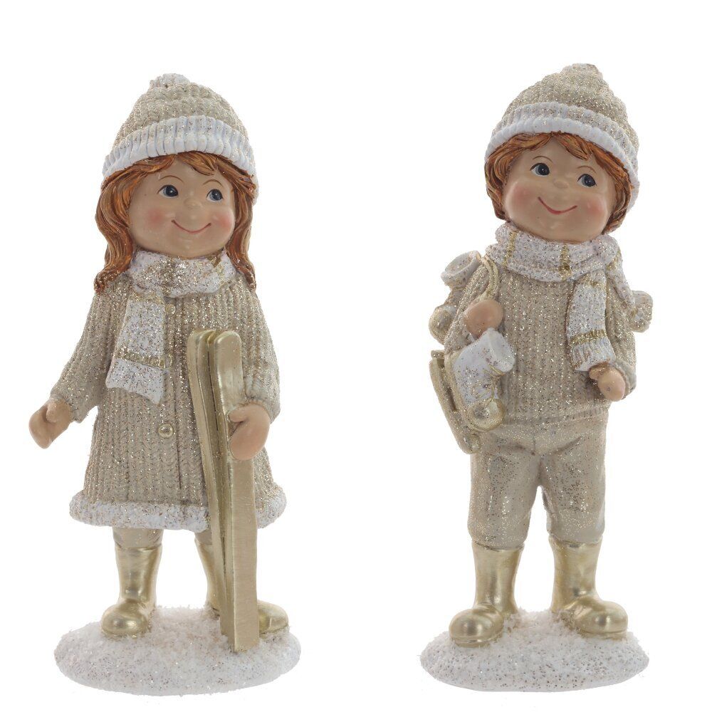 GAEM Фигурка декоративная "Мальчик/Девочка", L8 W7 H18 см, 2в.