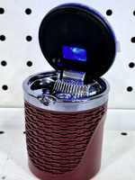 HT-926-2 / Пепельница-стакан "Часы" хром, коричневый (с подсветкой) HT-926-2 (1 шт.) =