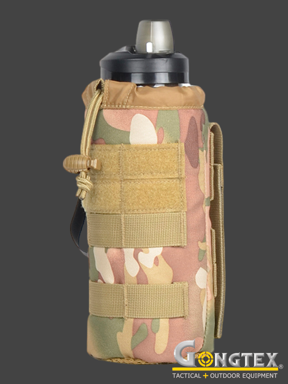 Тактическая бутылка с чехлом Gongtex Bottle Holder (WB0008). Мультикам