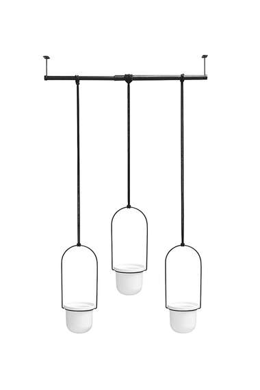 Набор подвесных горшков для растений triflora, белый, 3 шт.