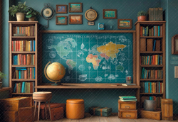 Кабинет №5 старшие классы - фон неопреновый