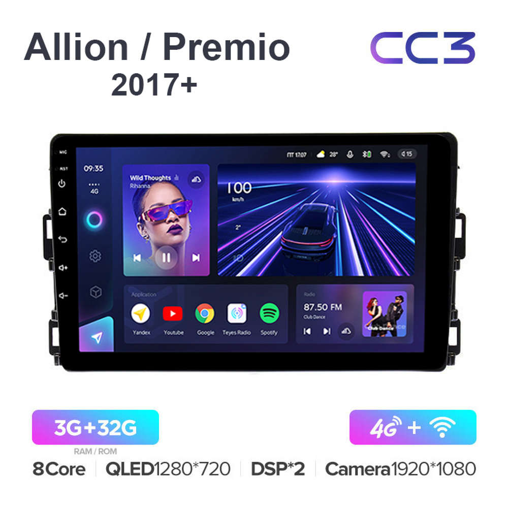 Teyes CC3 10,2"для Toyota Allion 2017+